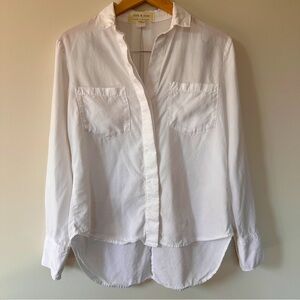 Cloth & Stone White Button Down with Back Split